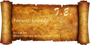 Tercsi Enikő névjegykártya