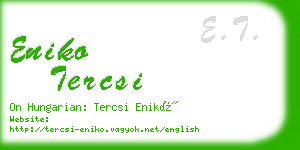 eniko tercsi business card